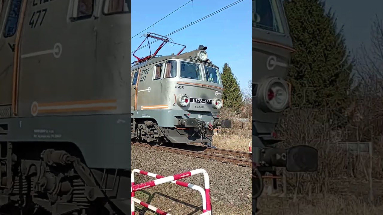 ET22-477 na linii kolejowej 721🛤️