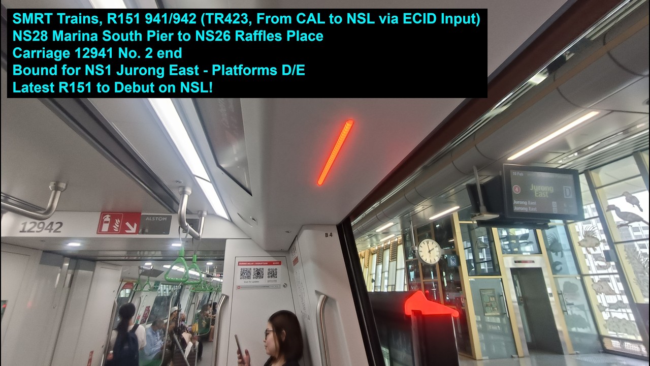 [From CAL to NSL] SMRT Trains - Joyride on ALS R151 941/942 from NS28 MSP → NS26 RFP