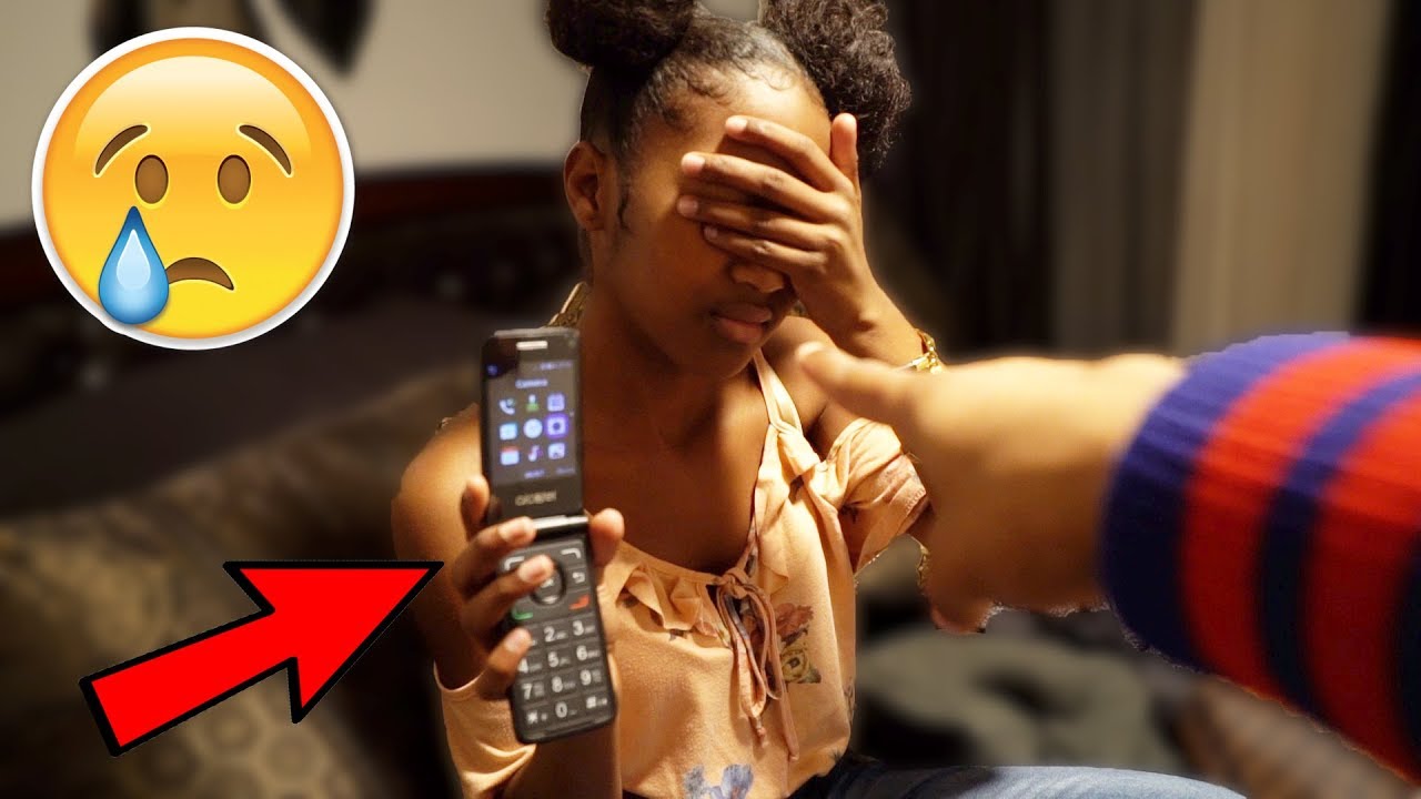 I Took My Little Sister's iPhone XS From Her & Gave Her A Flip Phone.. **EMOTIONAL**