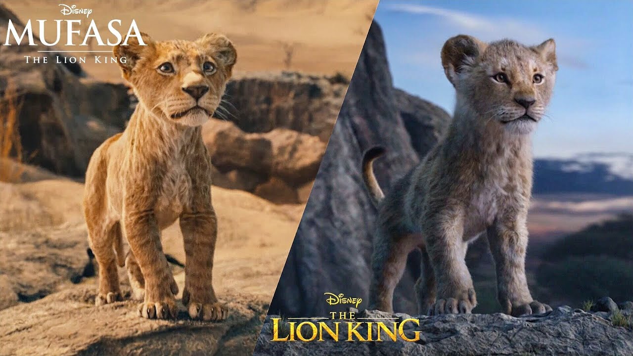 Mufasa: The Lion King Vs. The Lion King (2024/2019) Side-by-Side Comparison