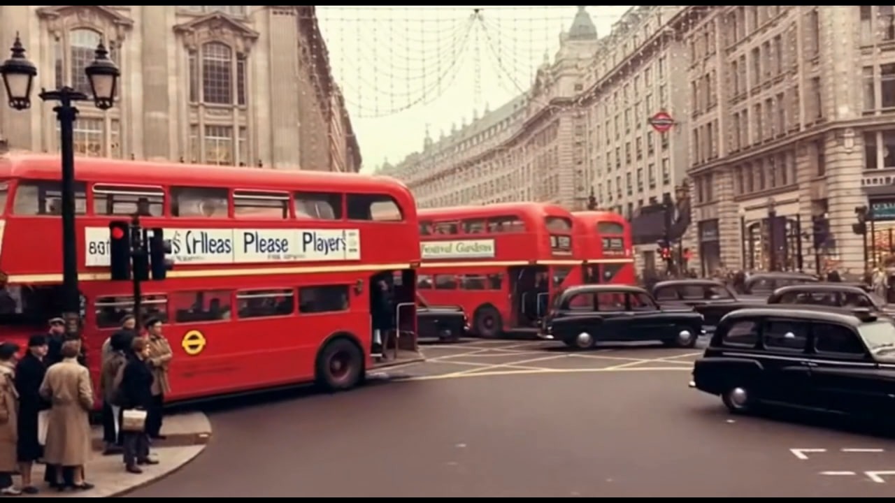 London 1950 — Life After the War  (Colorized footage)