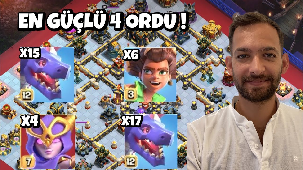 KLAN SAVAŞ LİGİ İ&Ccedil;İN EN G&Uuml;&Ccedil;L&Uuml; 4 ORDU ! CLASH OF CLANS