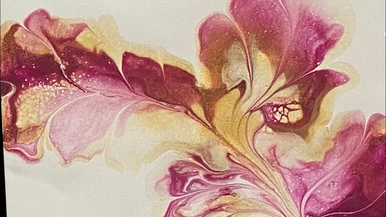(1305) Awesome Dutch Pour Vine on a Tile ~ Acrylic Paint Pouring ~ Fluid Art