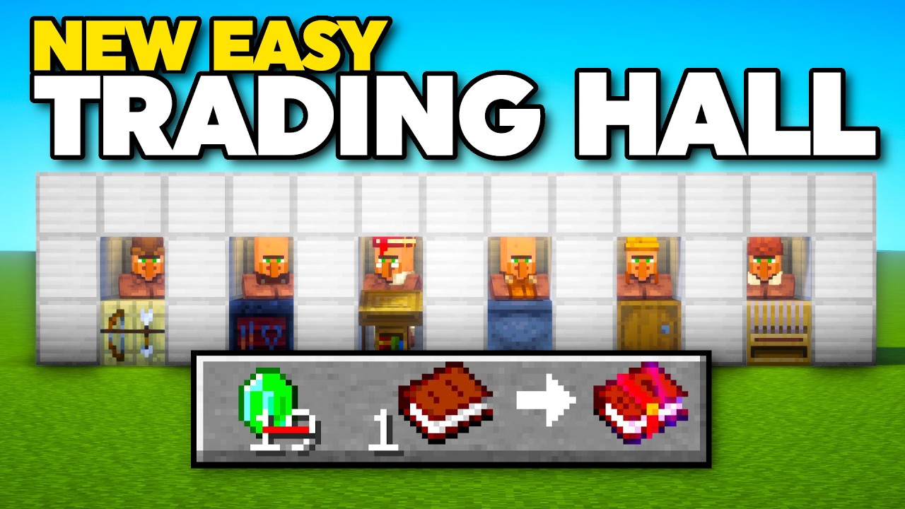 NEW EASIEST Minecraft 1.21 Villager Trading Hall (2026)