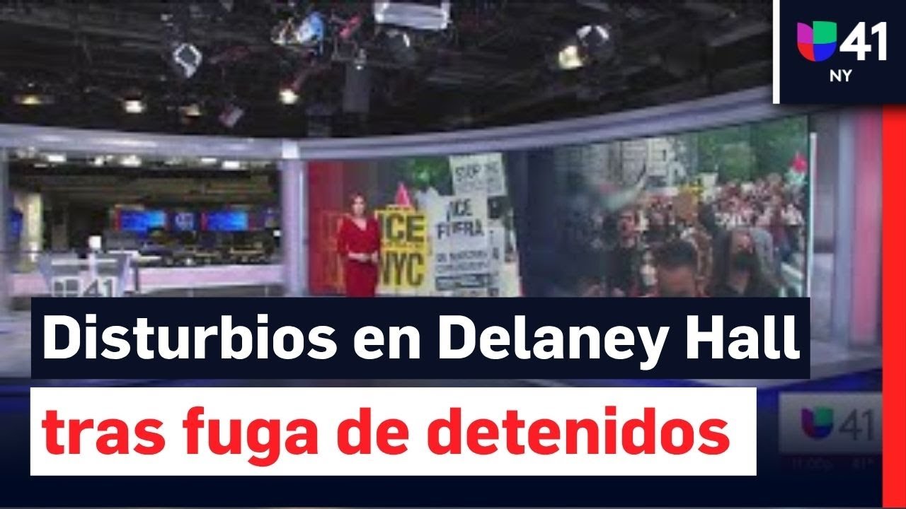 Manifestantes intentan bloquear salida de vehículos en centro de detención de Newark