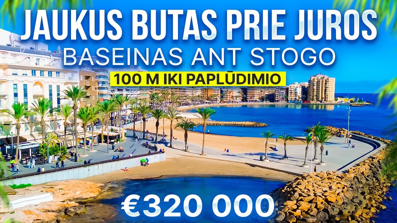 Butas Torrevieja, Ispanijoje: 3 miegamieji, stogo baseinas, 100 m iki paplūdimio | 320 000