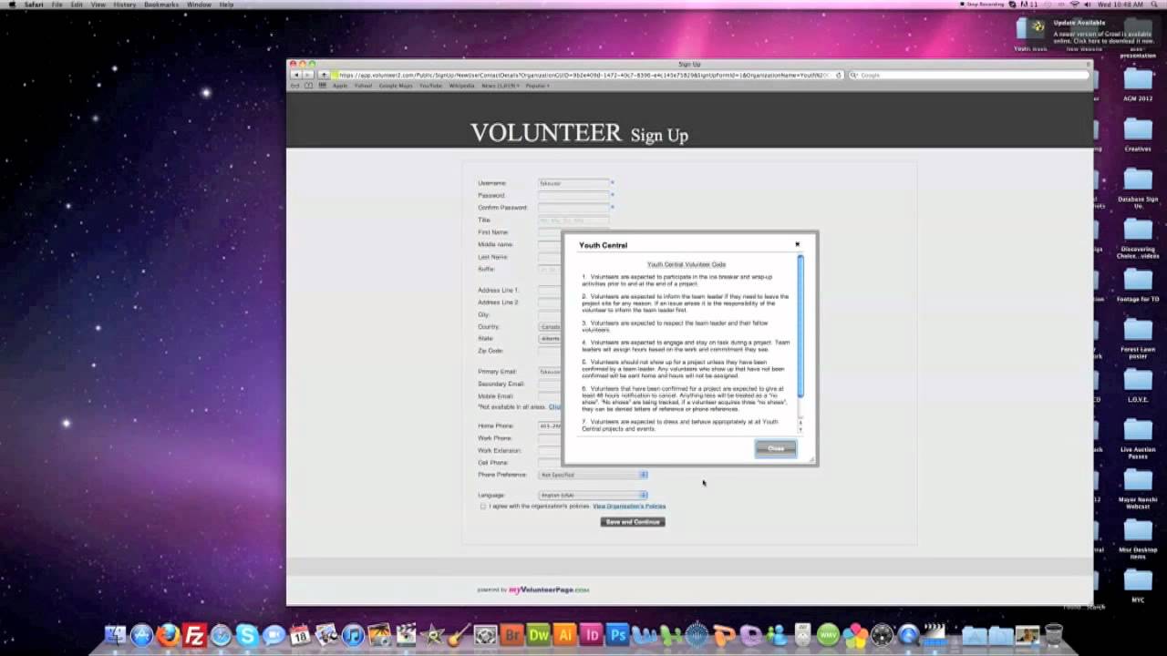 How to Sign Up as a Youth Central Volunteer