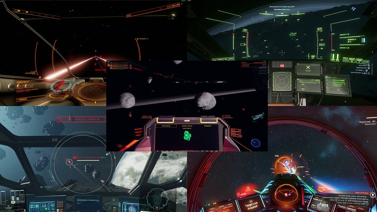 Space combat comparison In the Black, Starfield, No Man's Sky, Elite: Dangerous, Star citizen