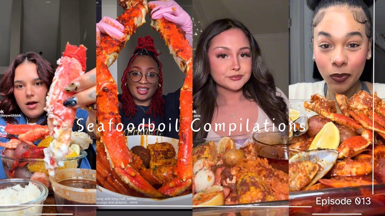 Pretty Girls ASMR: 1 Hour TikTok Seafood Boil Mukbang Compilations pt.2
