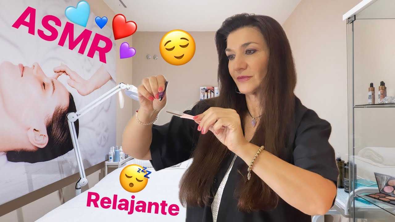 ASMR ❤ Spa Te diseño y te depilo las cejas, muy RELAJANTE con SUSURRO 🔊🎧😴