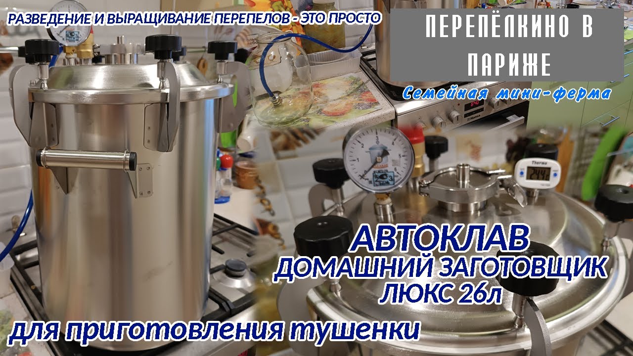 МИНИ ОБЗОР АВТОКЛАВА ДОМАШНИЙ ЗАГОТОВЩИК ЛЮКС 26Л  ПЕРВЫЙ ТЕСТ