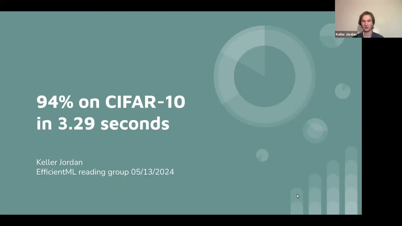 [EfficientML] Keller Jordan -- 94% on CIFAR-10 in 3.29 Seconds on a Single GPU