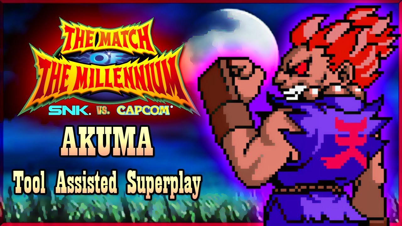 【TAS】SNK VS CAPCOM: MATCH OF THE MILLENNIUM (NGP) - AKUMA