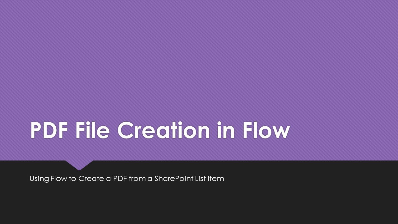 Generate a PDF from Microsoft Flow