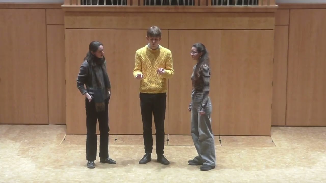 Kyrie eleison, improvised three-voice polyphony with two Guidonian hands