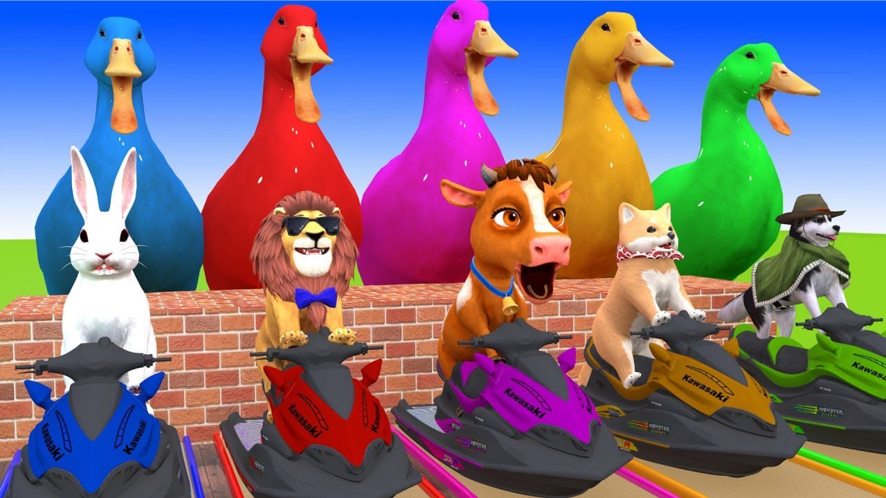 5 Giant Duck, Monkey, Lion, chicken, hero cars, Sheep, Transfiguration funny animal 2023