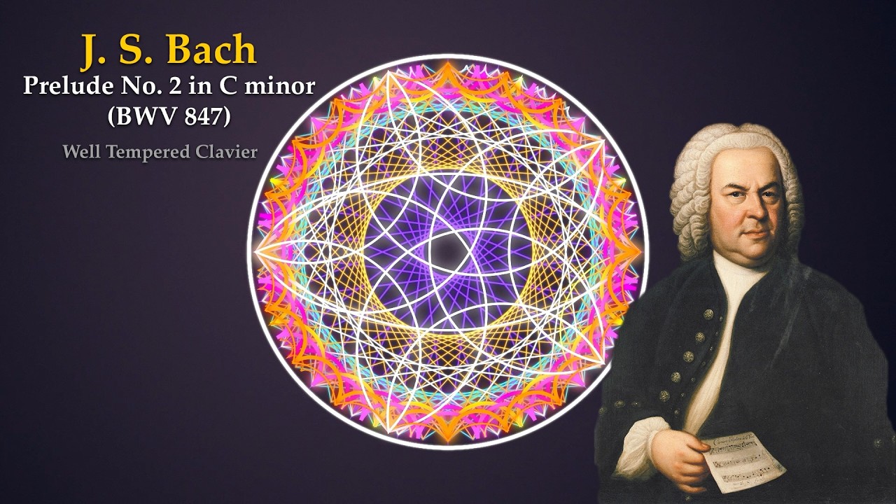 Bach's Prelude No. 2 in C minor Visualized | Perfectly Synced Physics Simulation