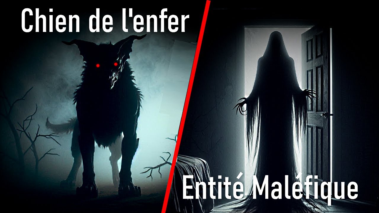 COMPILATION 1H d'histoires VRAIES EFFRAYANTES-10 histoires Effrayantes à ECOUTER-chien noir-entité..