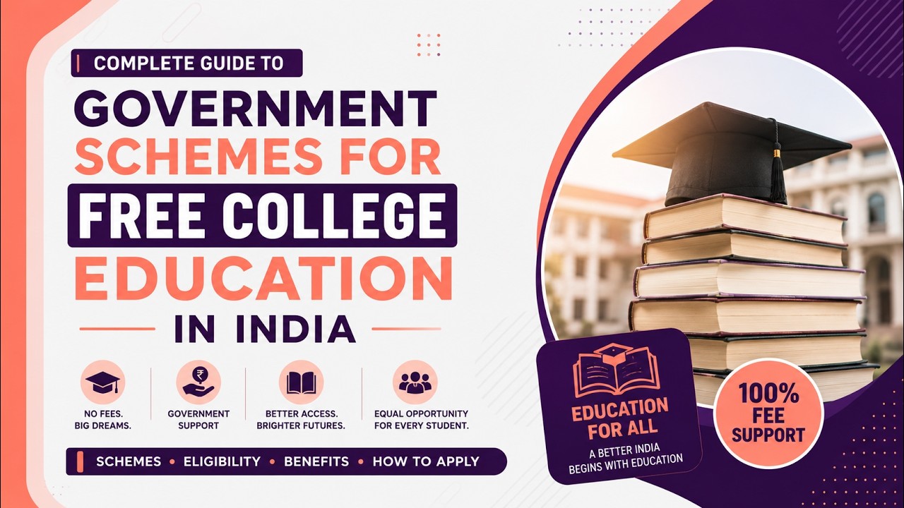7 Government Schemes That Can Help You Study College for FREE in India (2026 Guide)