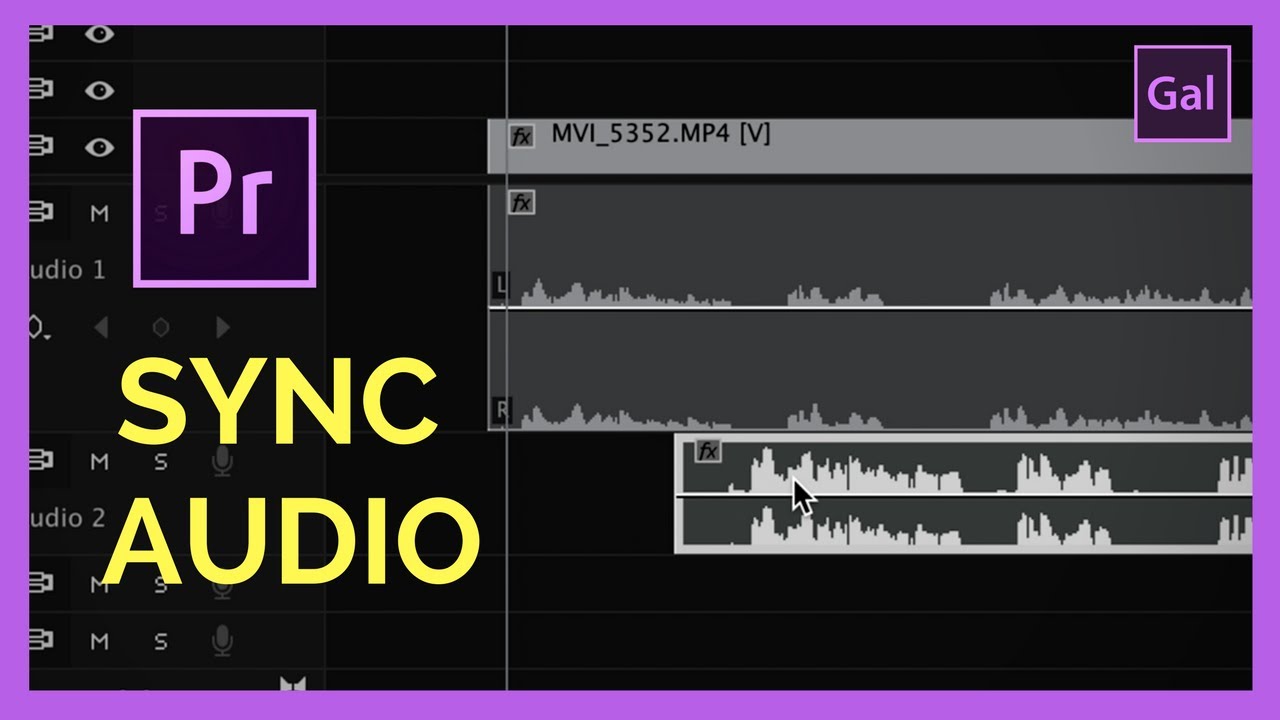 Как автоматически синхронизировать аудио с видео в Adobe Premiere Pro CC