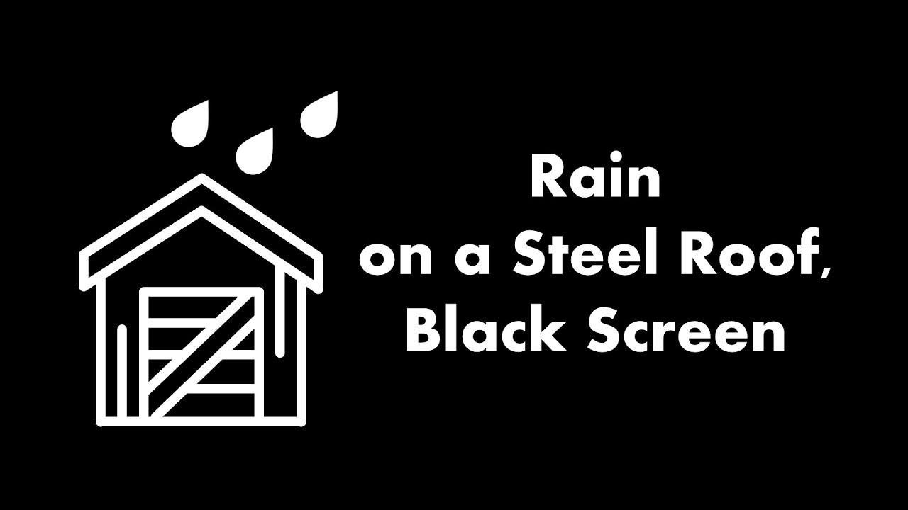 🔴 Rain on a Steel Roof, Black Screen 🌧️⬛ &bull; Live 24/7 &bull; No mid-roll ads