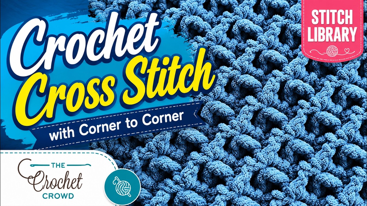 Criss Cross C2C Corner to Corner Stitch Square or Rectangle