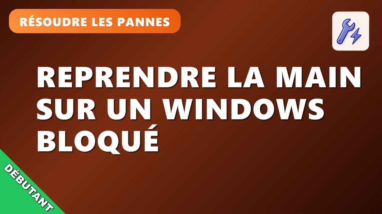 A03EP1 : Récupérer un Windows bloqué : admin perdu, restauration, Safe Mode