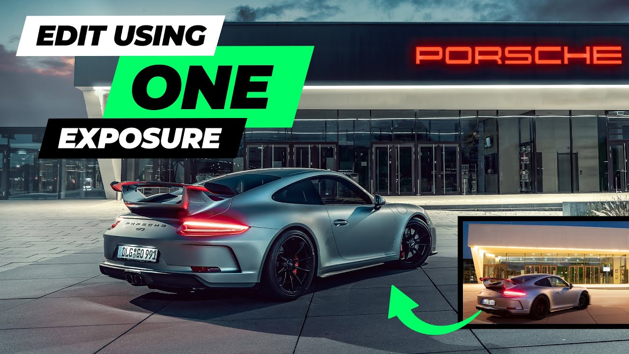 Editing the Porsche GT3 using one exposure (Car Photography Tutorial)