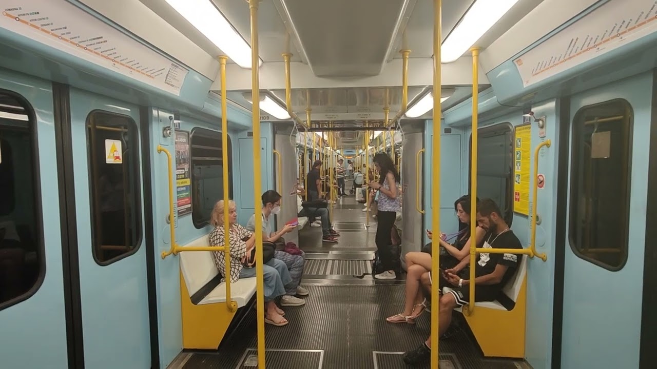 Metro Milano M3 da porto di mare a Rogoredo#atm#train#stazione 