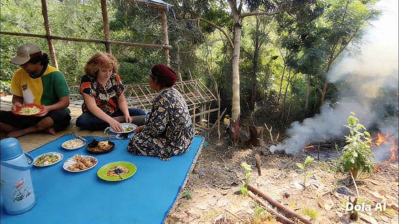 Membangun pondok baru dan membuat lahan di hutan kalimantan, masak juhu singkah umbut jiwa