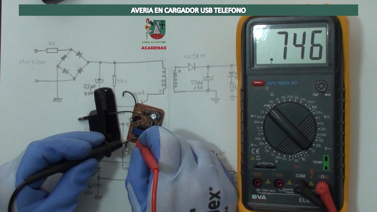 Como funciona y se repara tu cargador USB telefono 5V - 1A (clase 108.2)