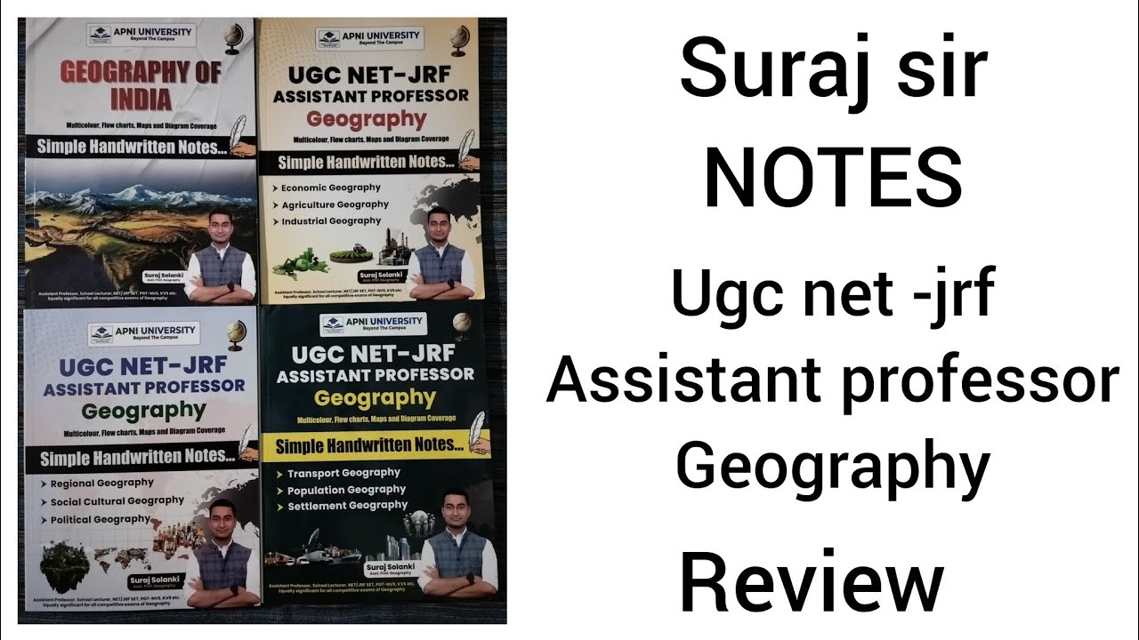 Suraj sir notes english medium for ugc net- assistant professor Geography.