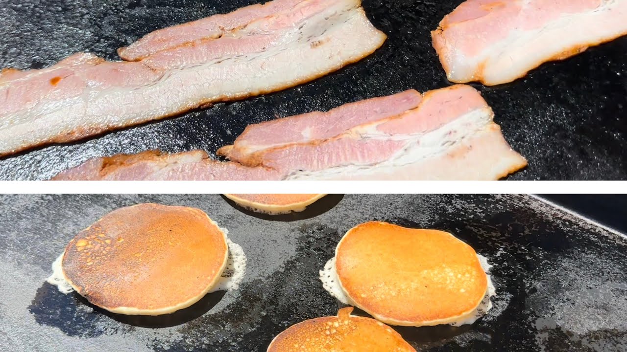 Frühstück von der Weber Slate - Plancha