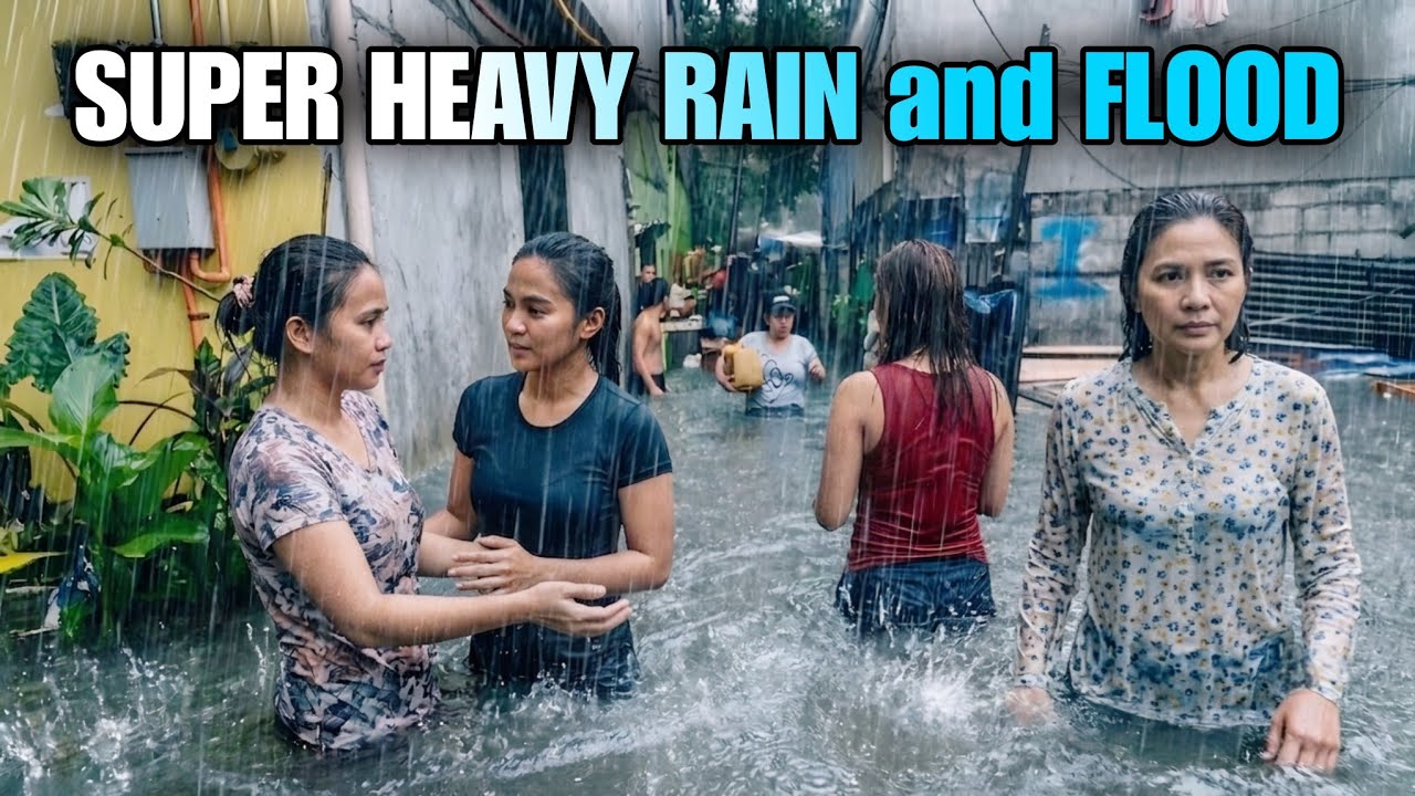DANGEROUS FLOOD and HEAVY RAIN HITS in QUEZON CITY METRO MANILA PHILIPPINES [4K] 🇵🇭