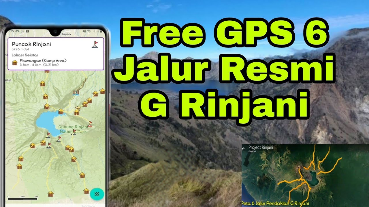 Peta Jalur Pendakian Gunung Rinjani