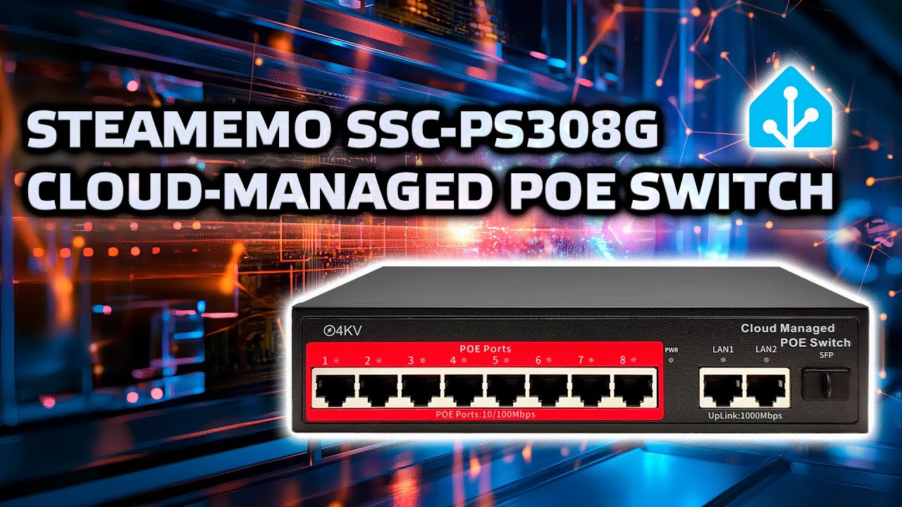 STEAMEMO SSC-PS308G - управляемый POE коммутатор, интеграция в Home Assistant