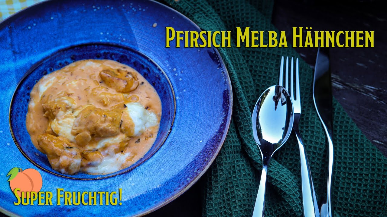 Rezept f&uuml;r Pfirsich Melba H&auml;hnchen aus dem Dutch Oven / Super Fruchtiger Auflauf f&uuml;r Partys