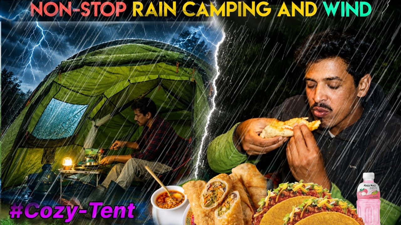 Non-Stop Heavy Rain Camping In Monsoon ⛈️ | Extreme Rain Camping India | Unknown Dreamer 