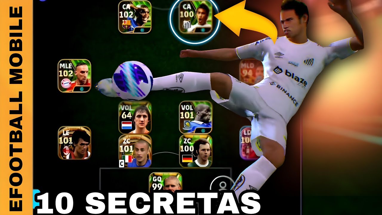 10 FORMAÇÕES SECRETAS PARA JOGAR COM O NEYMAR ÉPICO - EFOOTBALL 24 MOBILE