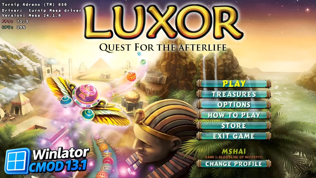🎮 Luxor: Quest for the Afterlife on Android (Winlator Cmod 13.1 Offline) 🔥