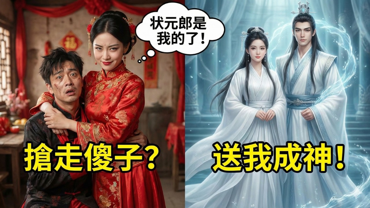 姐姐重生搶嫁「潛力股」傻子，把我推給「短命」河神？大婚當天我笑了：謝謝妳把真正的神留給我！🌊😏