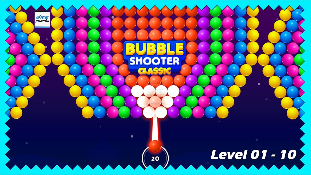 Bubble Shooter Classic Level 1 - 10 🎈 ( Bubble Pop Game ) @GamePointPK