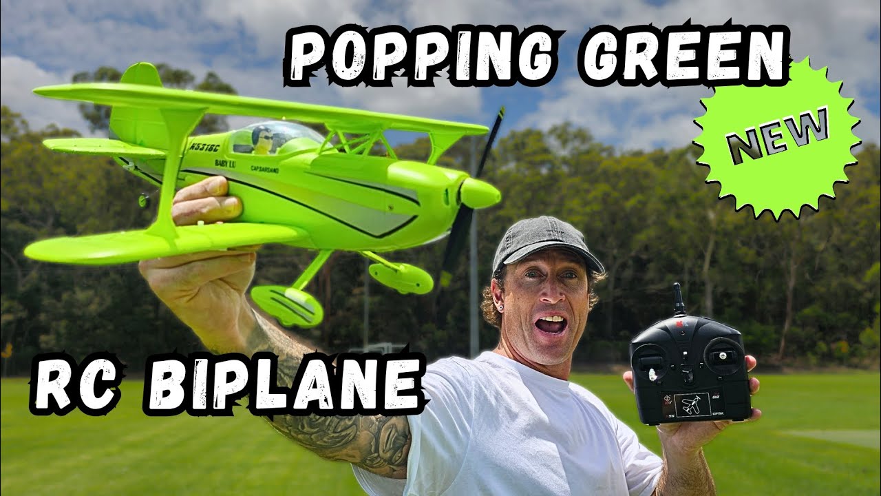 Maiden flight review & assembly all new Wltoys XK A310 Biplane 400mm RTF