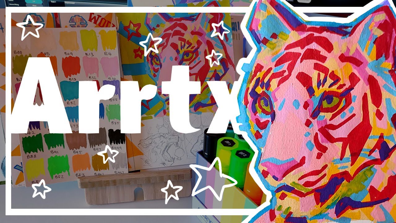 Making BIG art with BIG pens || Arrtx Jumbo Acrylic Pens