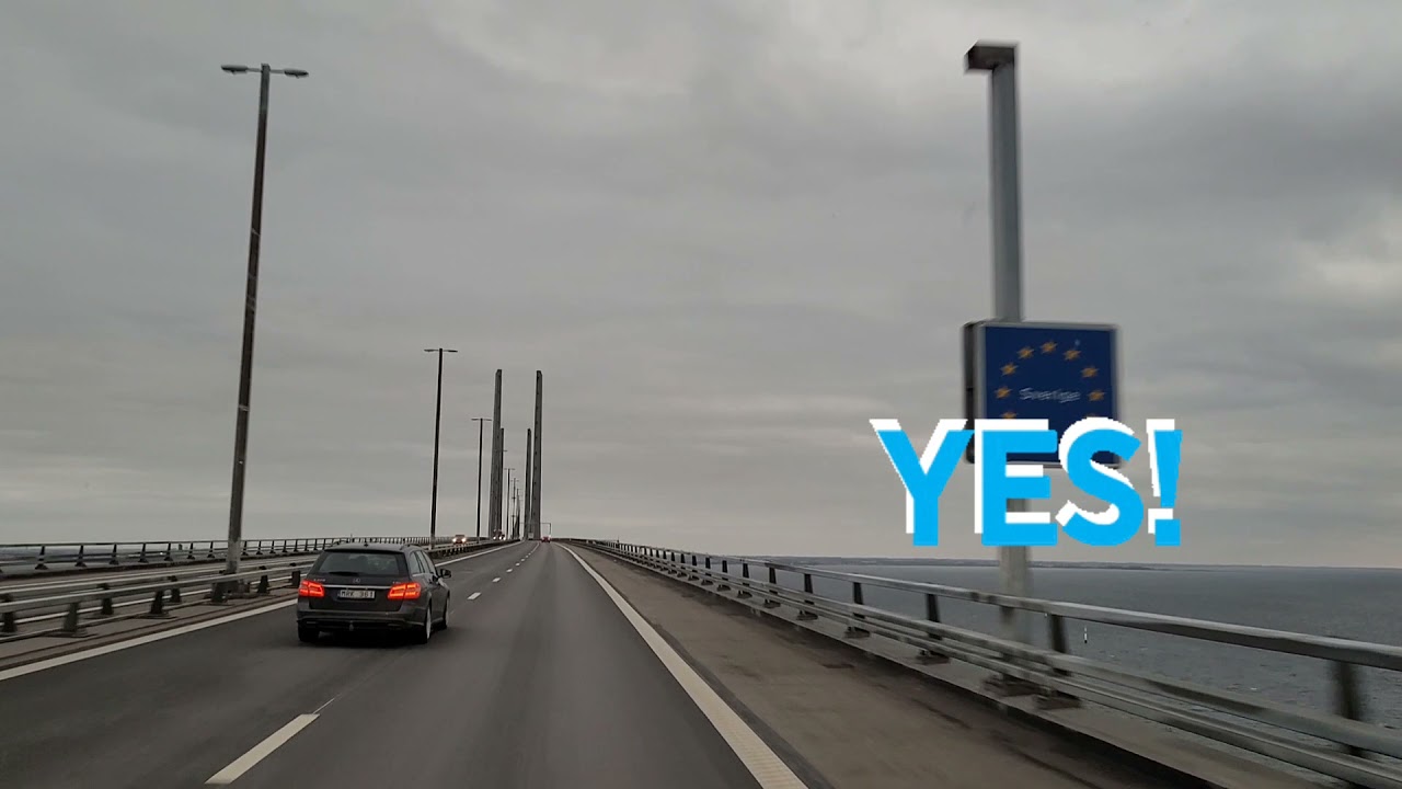 La Suède 🤩  Génial  par contre il s'agit du plus grand pont d'Europe