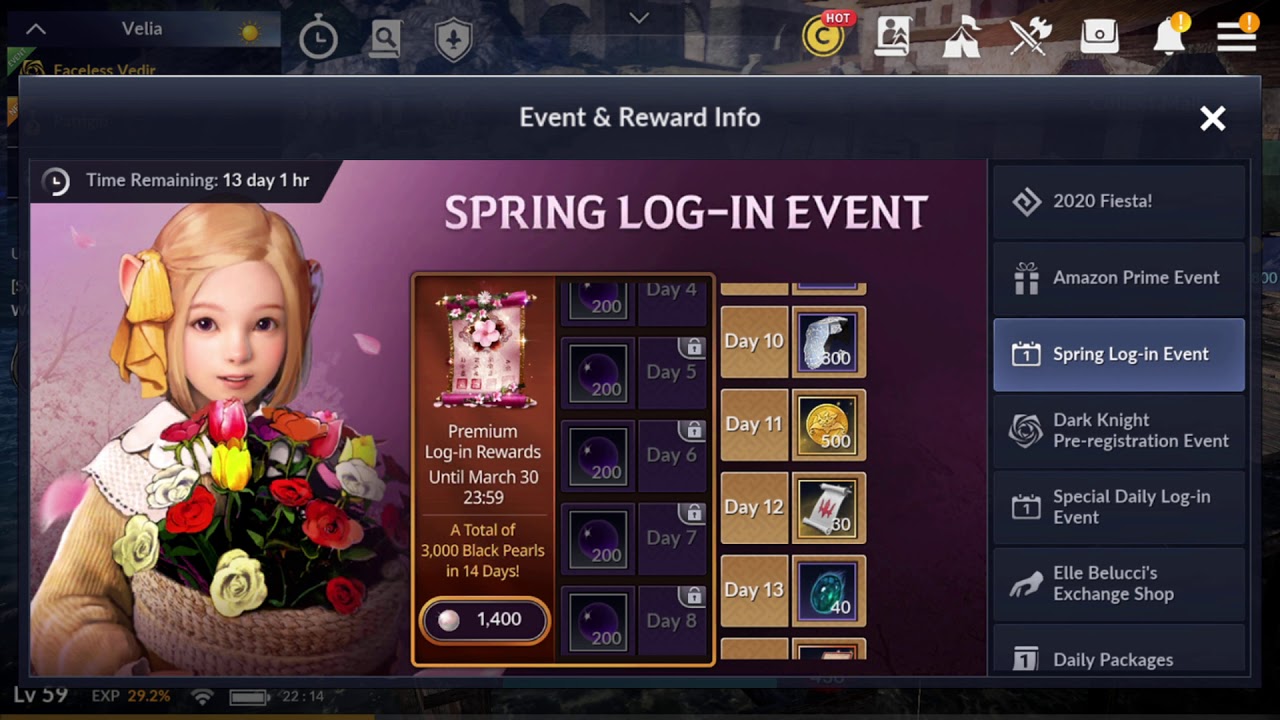 Event: Spring Log-in - Black Desert Mobile