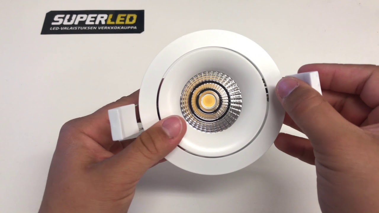 Suunnattava valkoinen LED-Alasvalo FIINI 13W SuperLED
