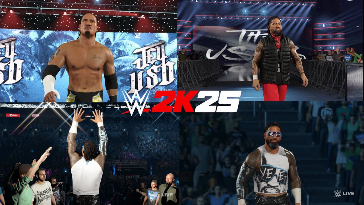 WWE 2K25 - All Versions Of Jey Uso ENTRANCES (PS5)