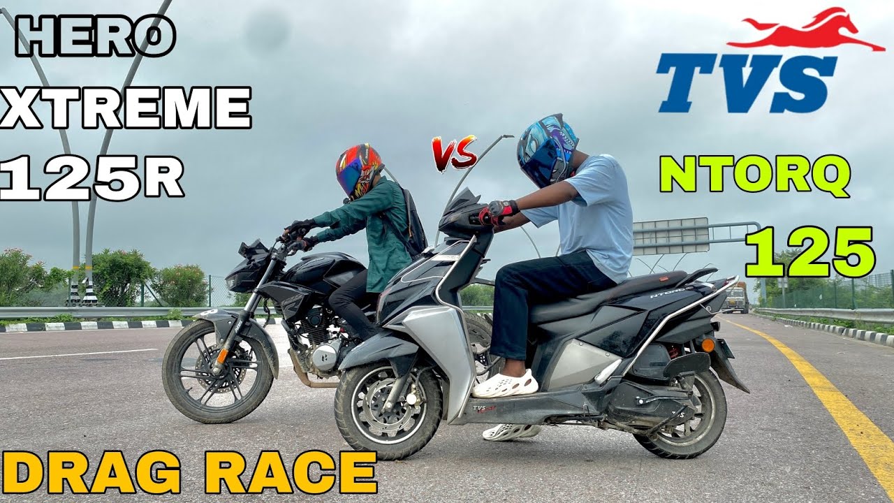 2024 HERO XTREME 125R vs DRAG RACE 🔥 vsTVS NTORQ 125 😱.