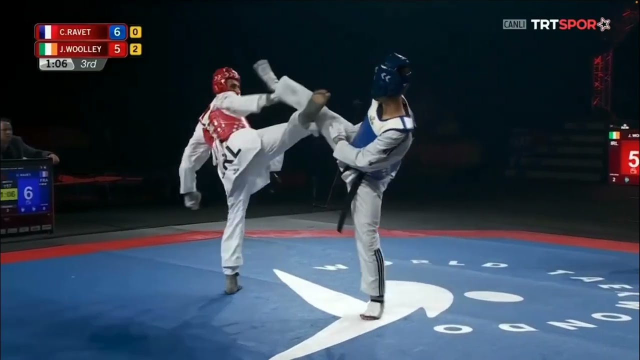 Final Male -58 kg Cyrian Ravet (FRA) - Jack Woolley (IRL) 2022 European Taekwondo Championship